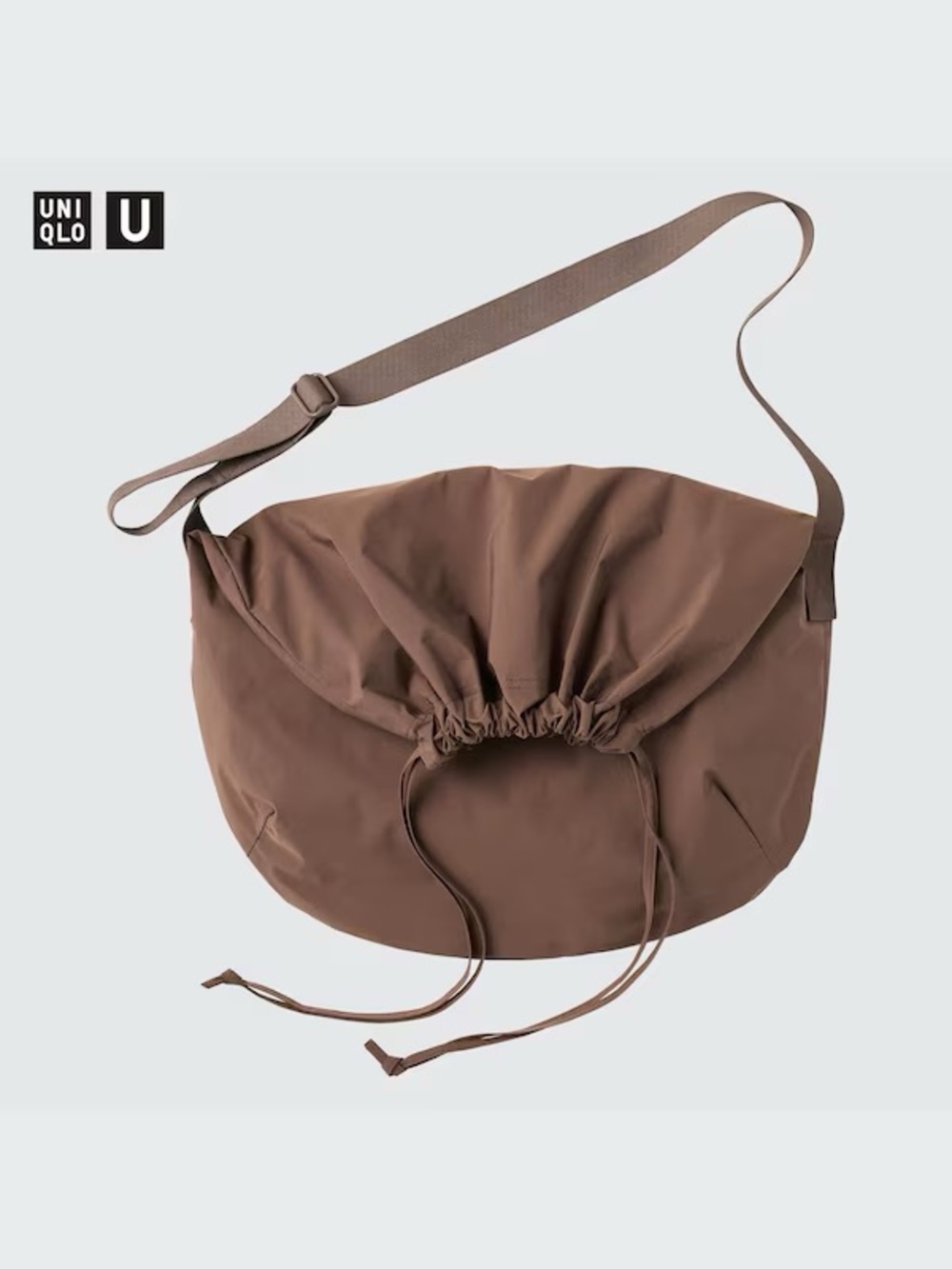 Uniqlo Brown Drawstring Crossbody Bag